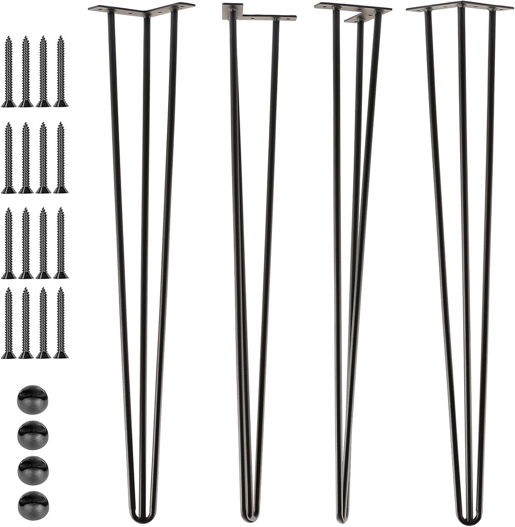 Black 30 inch 4 Pcs Heavy Duty Furniture Legs L157137