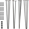 Black 30 inch 4 Pcs Heavy Duty Furniture Legs L157137