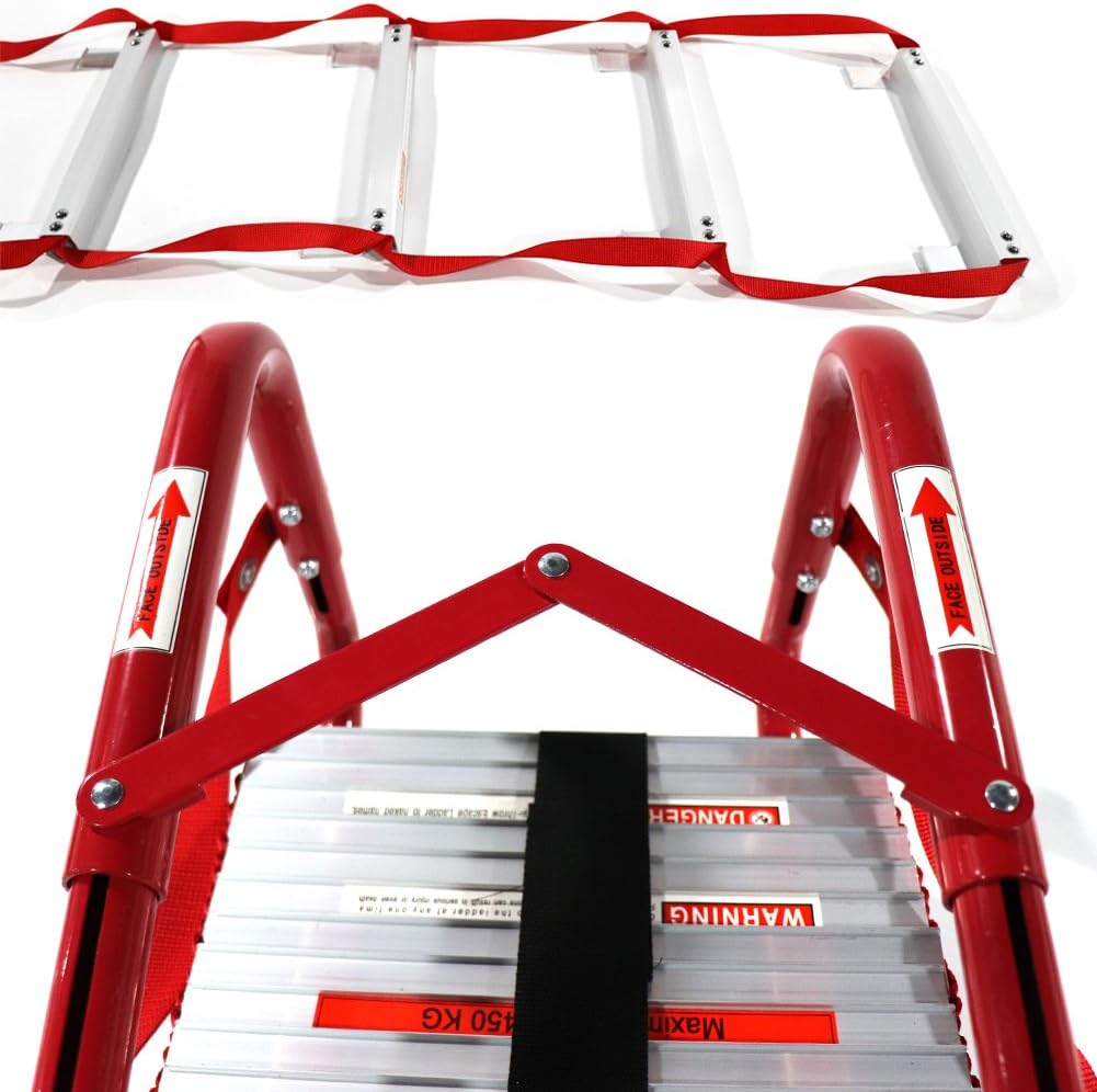 15 Foot 2 Story Emergency Escape Ladder with Wide Steps P901717