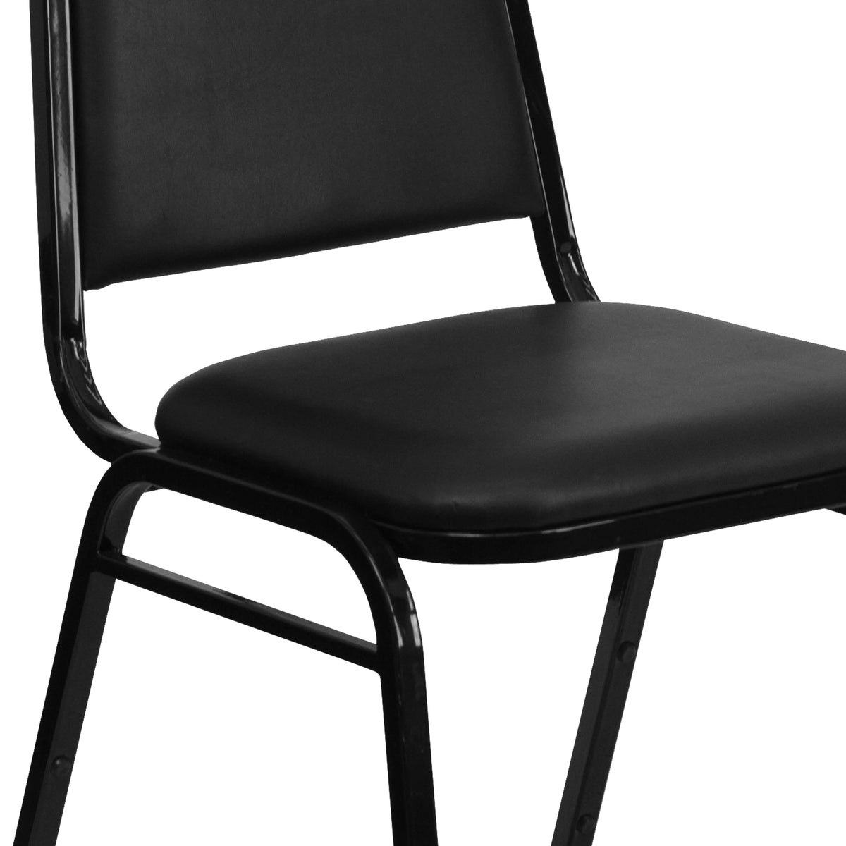 4 Pack Black Vinyl Stacking Banquet Chair Y885538
