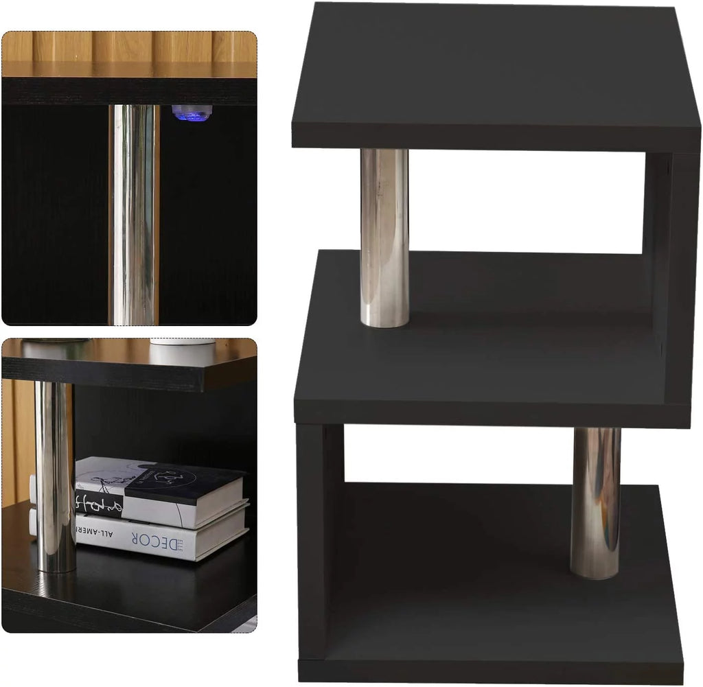 Black High Gloss Sofa Side End Table Z485