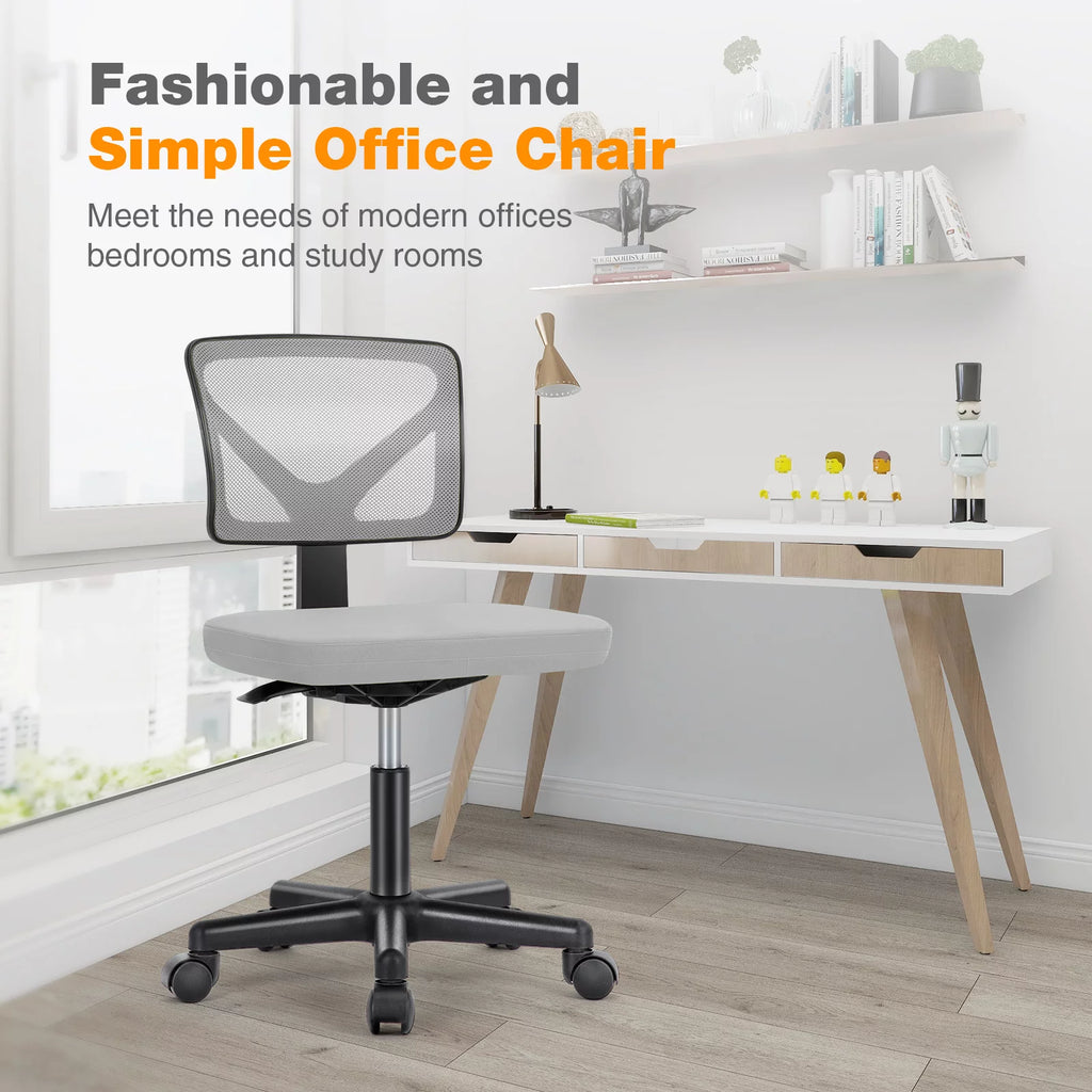 Armless Mesh Swivel Adjustable Low Back Task Chair Q529