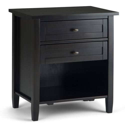 Dark Brown Solid Wood Bedside Table G221
