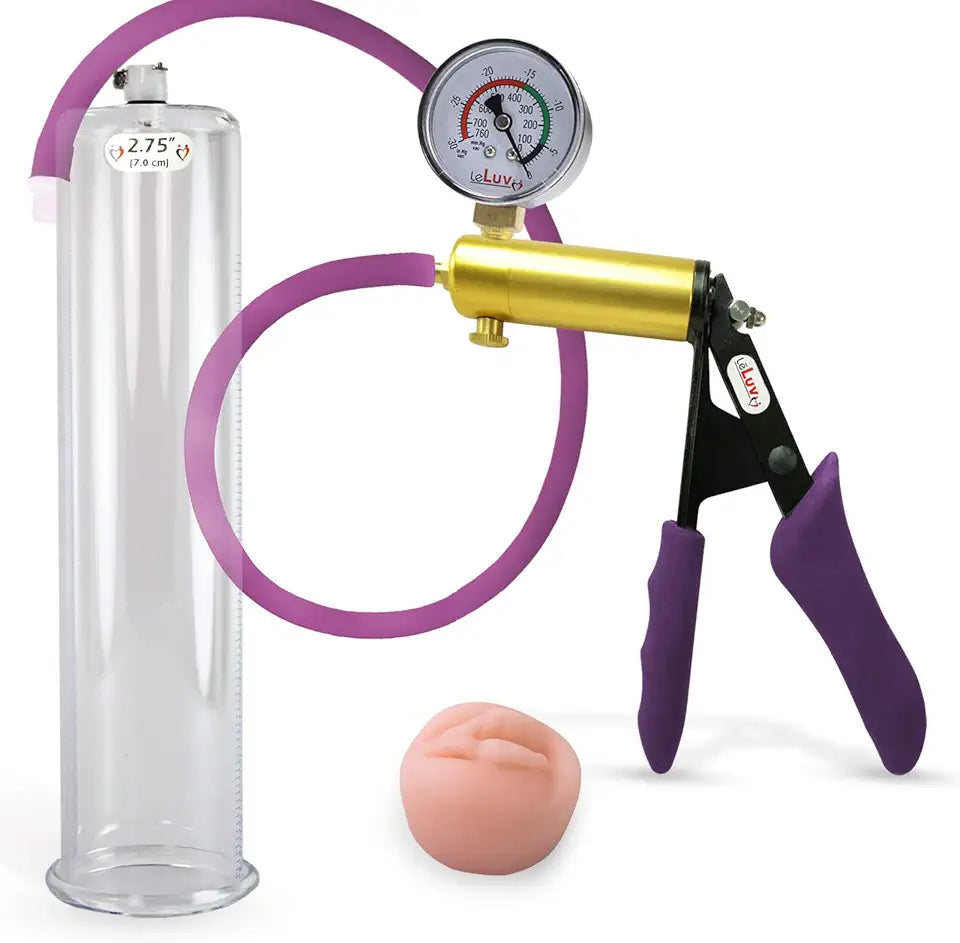 Purple Silicone Penis Pump Kit with 12" x 2.75" Cylinder X1689